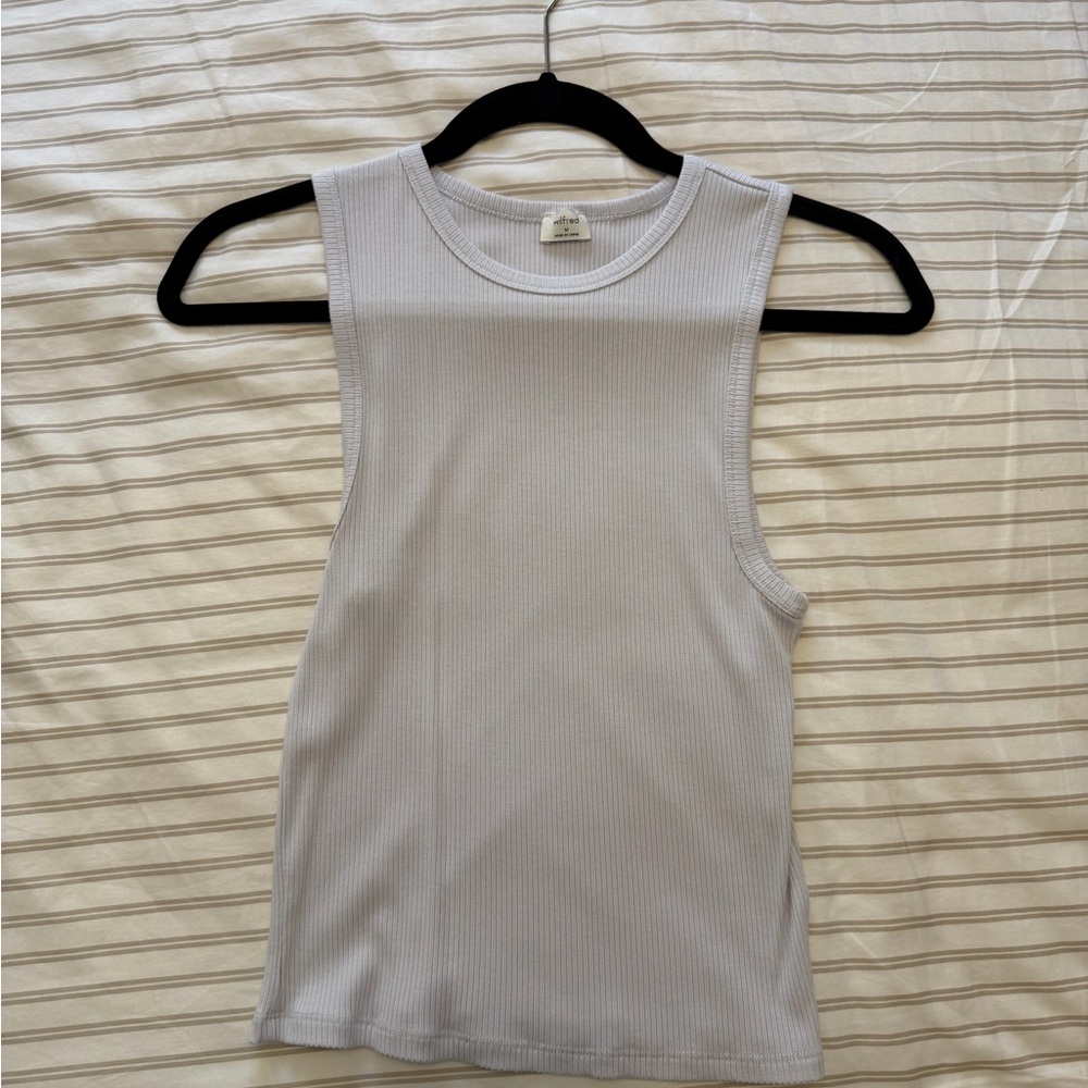Wilfred Light Gray Ribbed Tank Top